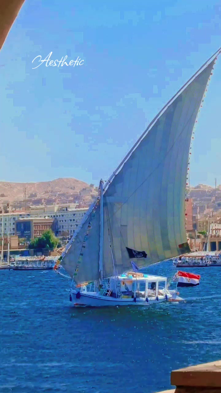 @Felucca on the Nile in Egypt,