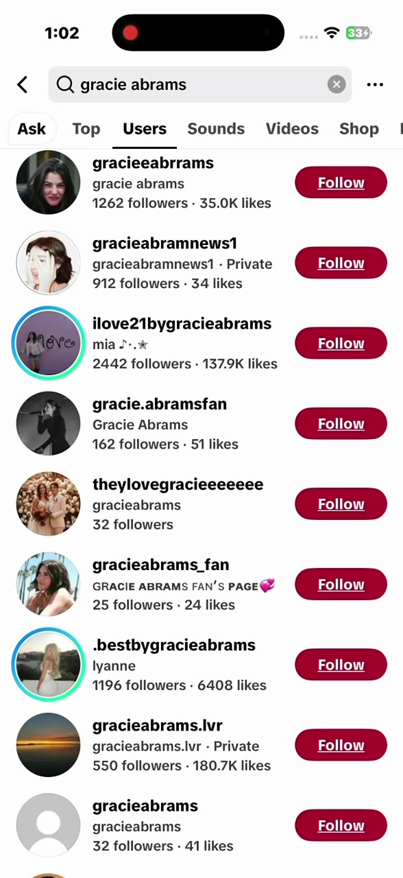@GracieAbramsHQ