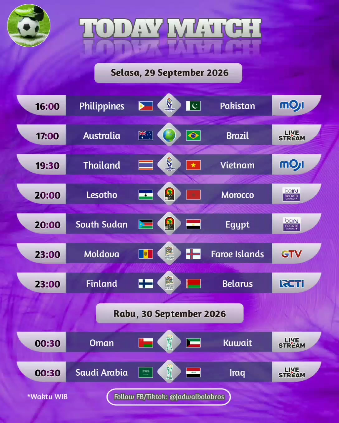 @Jadwal Bola Bros