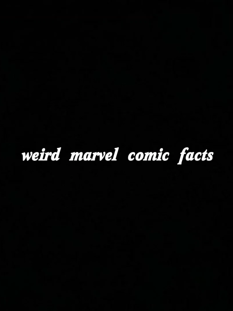 @Marvel things...