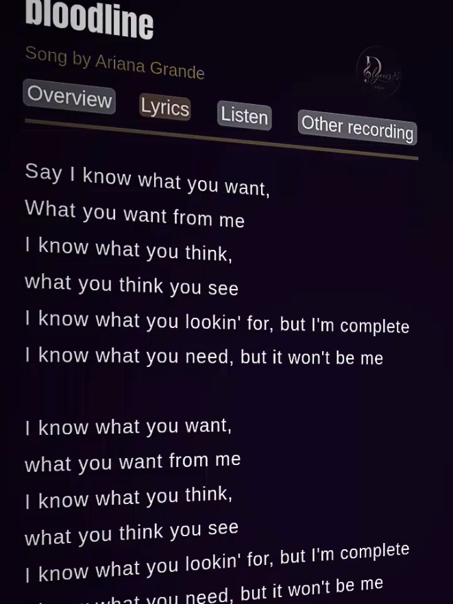 @D'lyrics