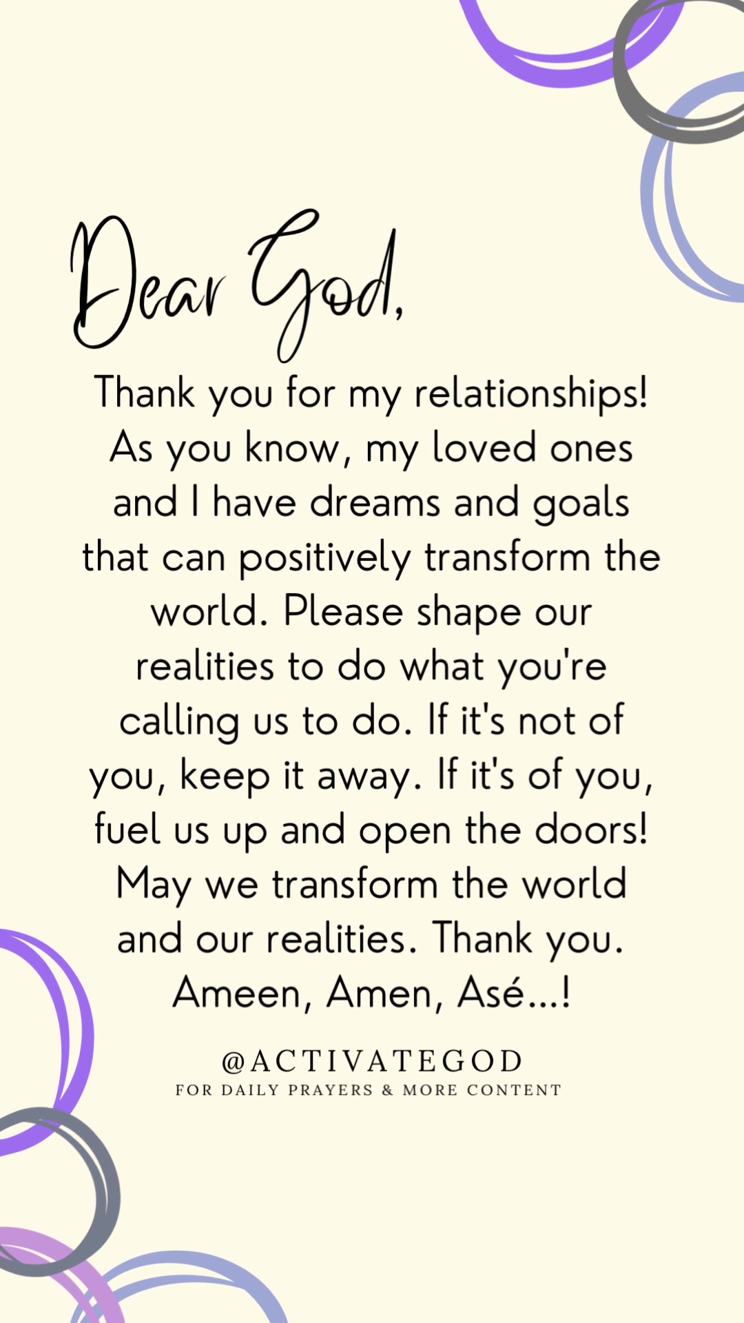 @Activate God
