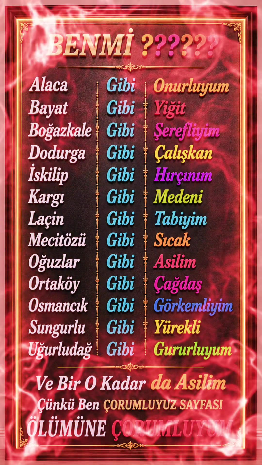 @&Ccedil;ORUMLUYUZ
