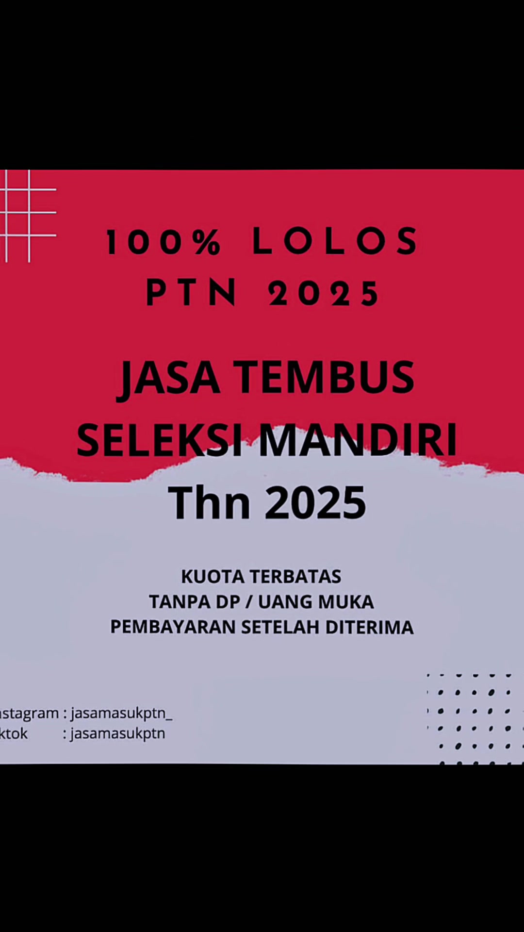 @Jasa Masuk PTN & PTS