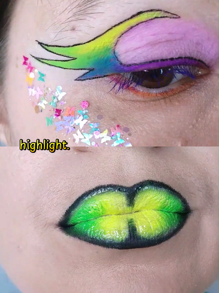 @TheMirrorBeauty lip art 💋🌈💄