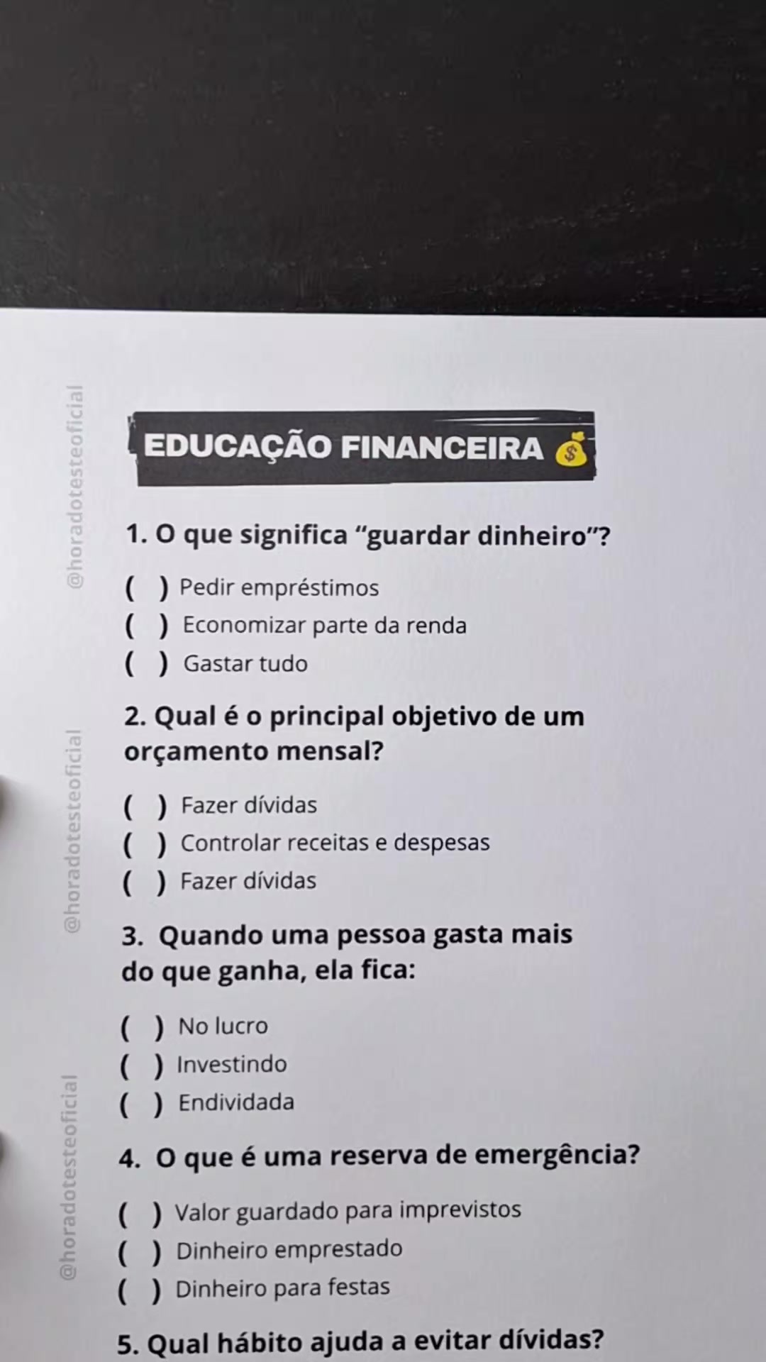 @Hora do Teste Oficial