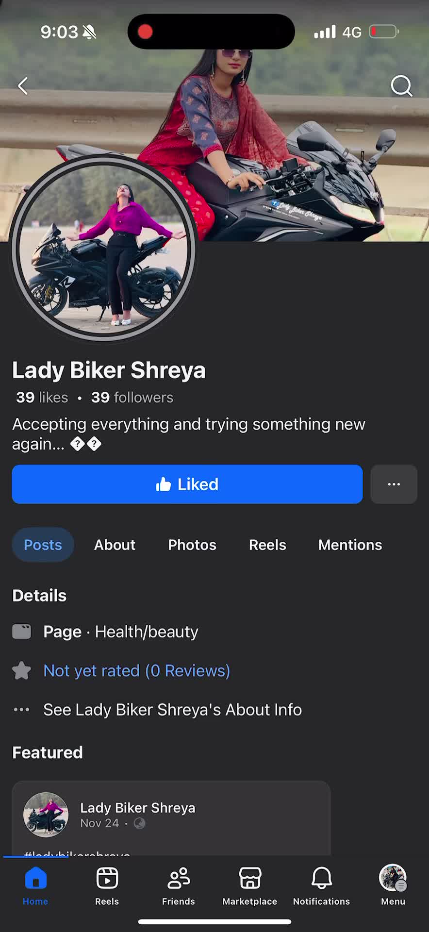 @Lady Biker Shreya