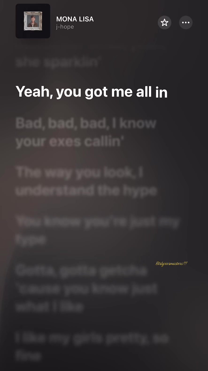 @BTS lyrics ⟬⟭⁷⊙⊝⊜
