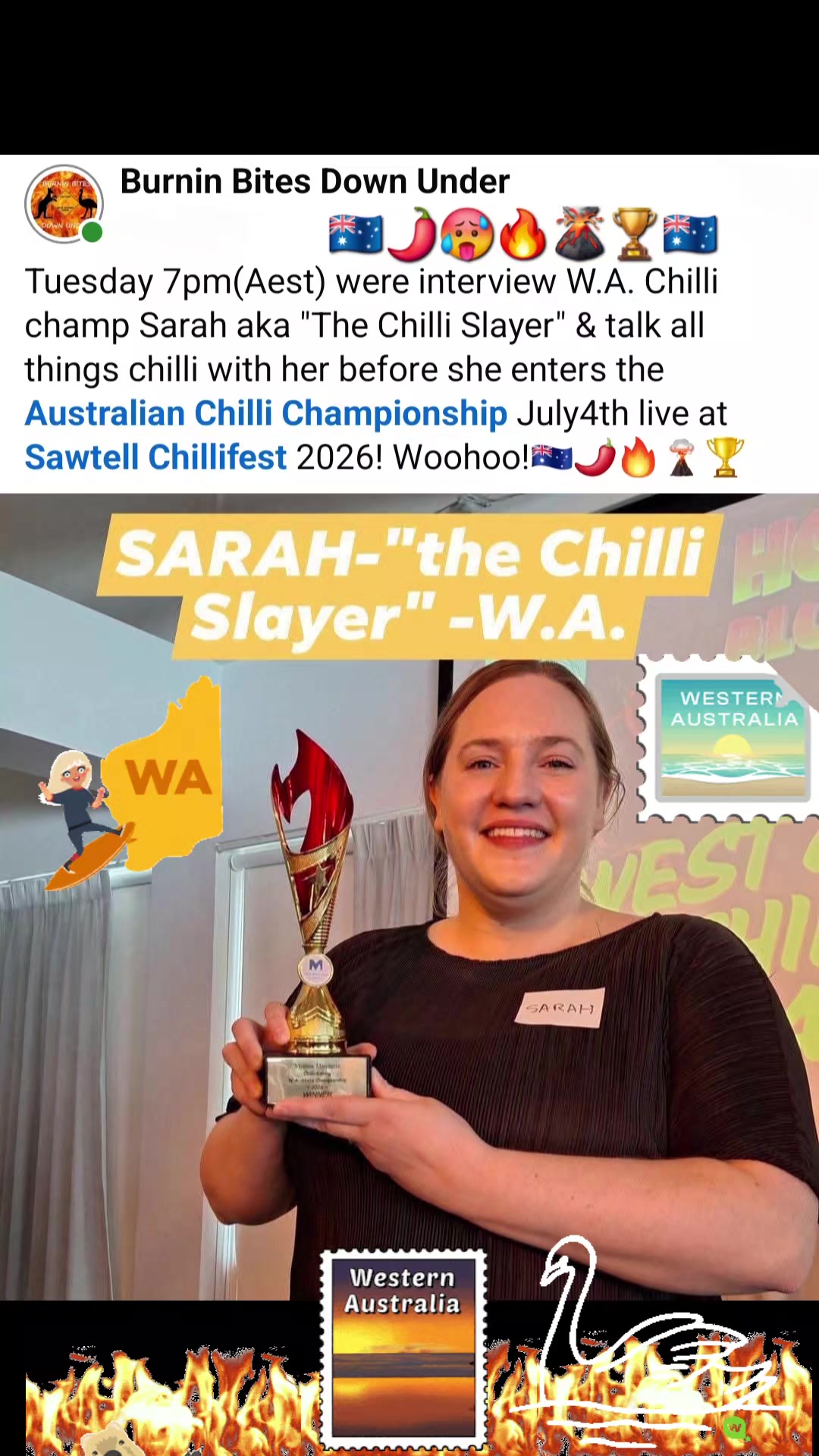 @Burnin Bites Down Under