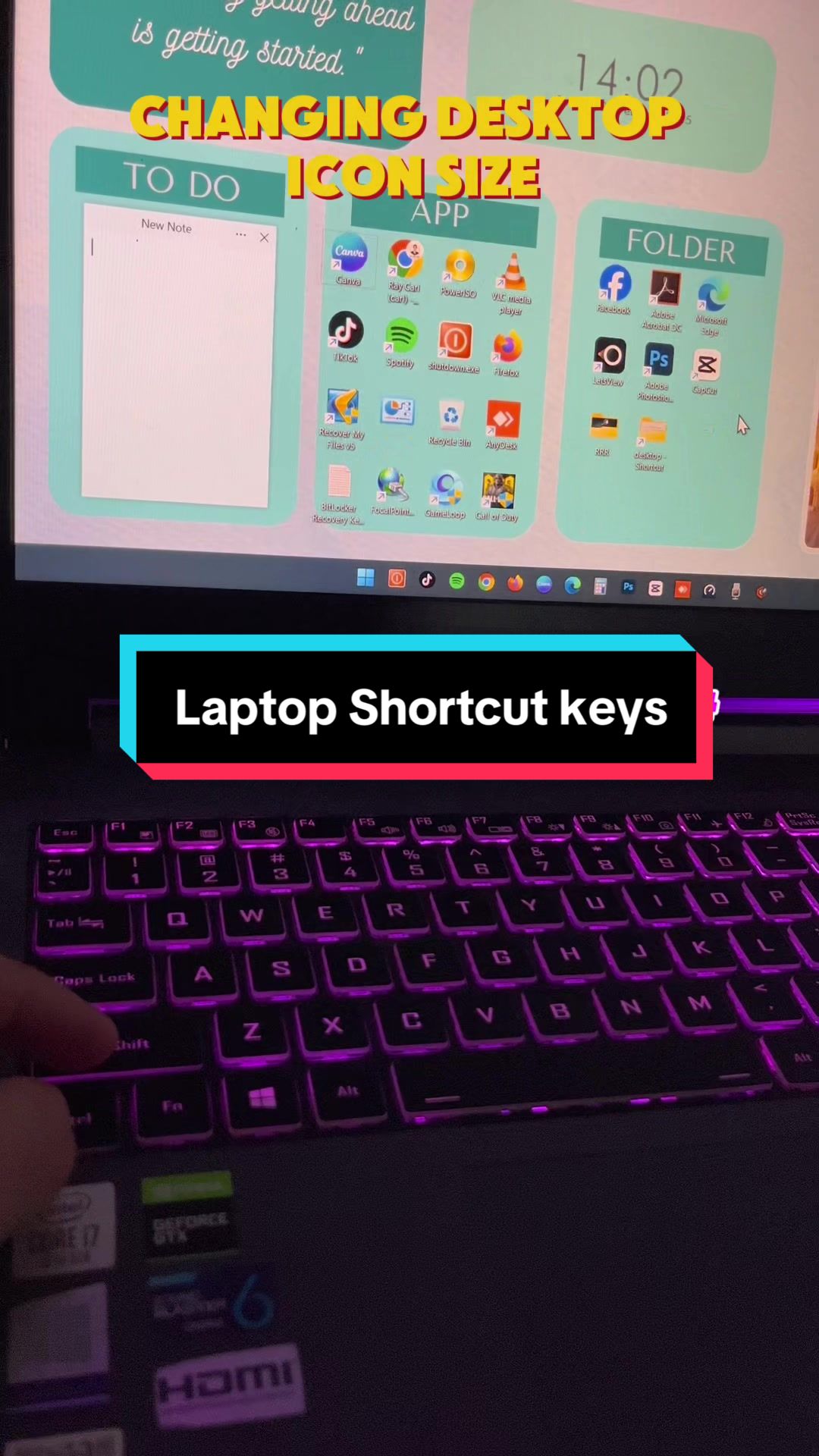 Laptop Shortcut keys! Changing the Size | Carlitofinds (@carlitofinds)