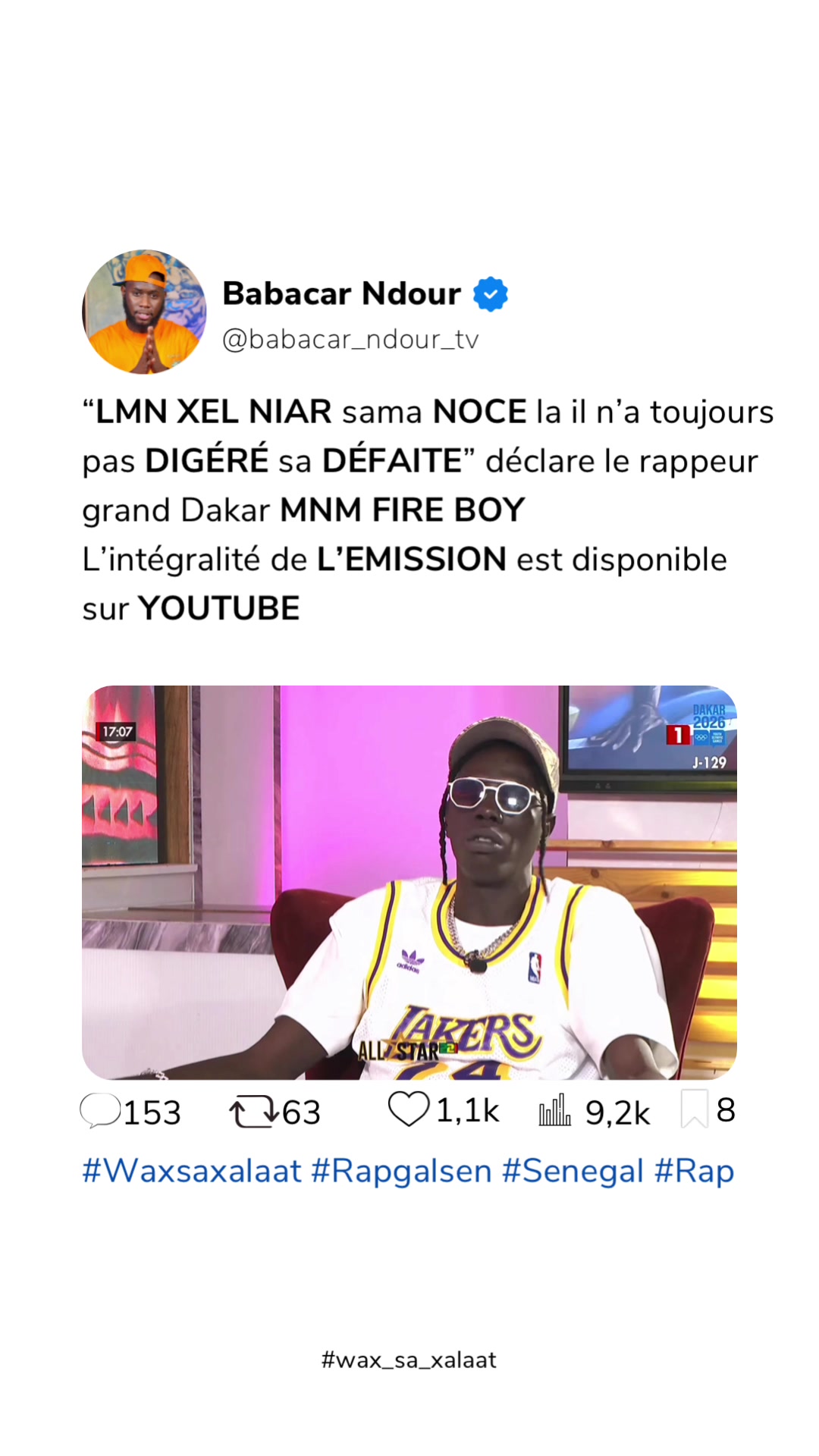 @Babacar&ensp;Ndour&ensp;Tv