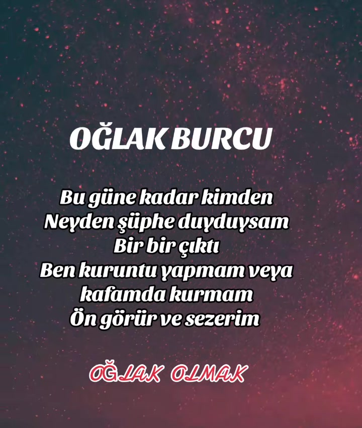 @♑️♑️OĞLAK/OLMAK♑️♑️