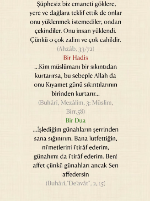 @Bir Ayet, Bir Hadis, Bir Dua