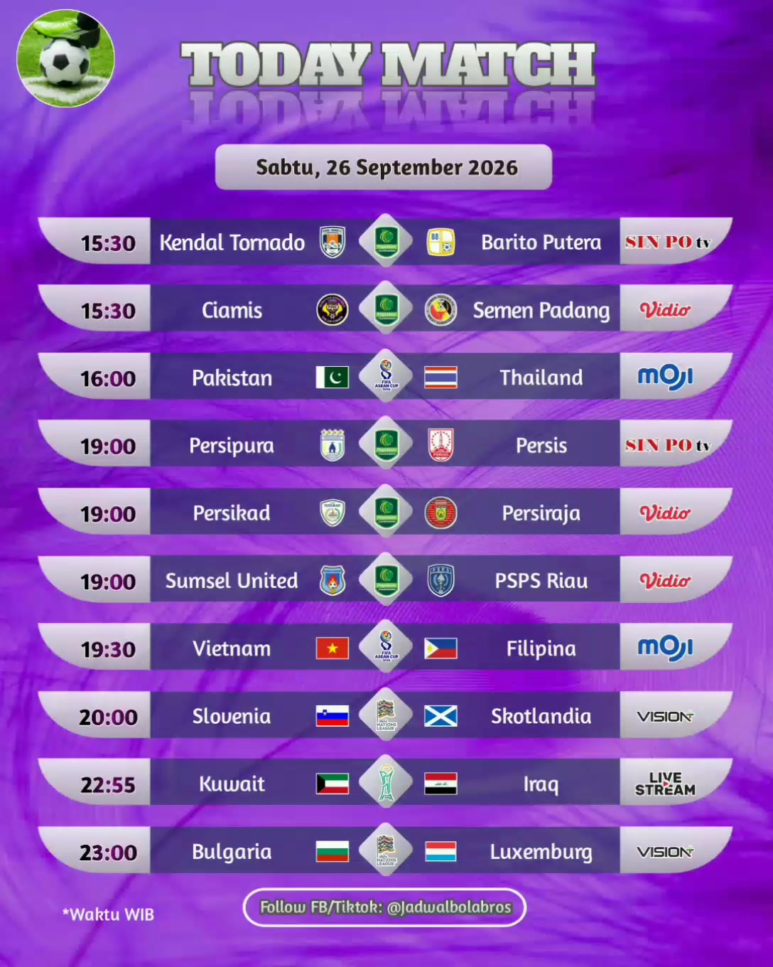 @Jadwal Bola Bros