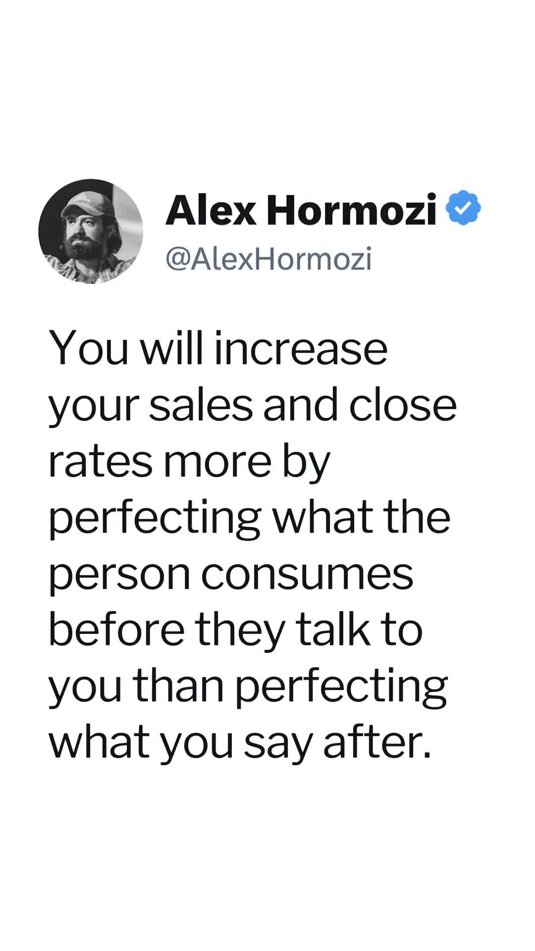 @Alex Hormozi