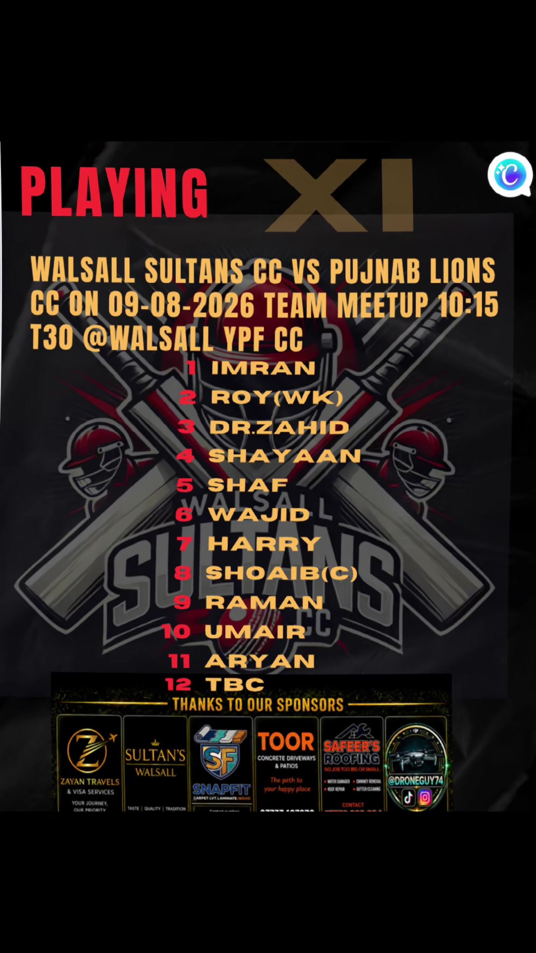 @Walsall Sultans cc