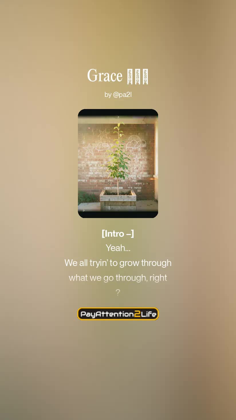 @Pay attention 2 life