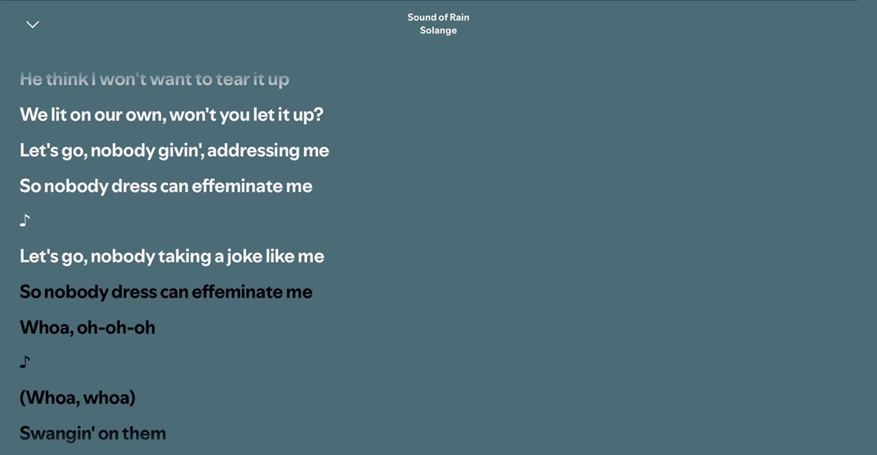 @Spotify Song Lyrics
