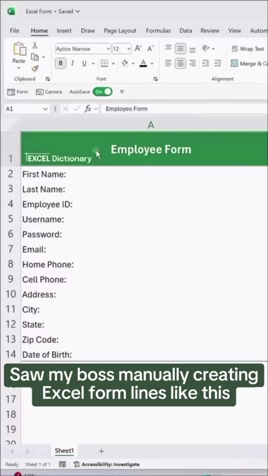 @Excel Dictionary