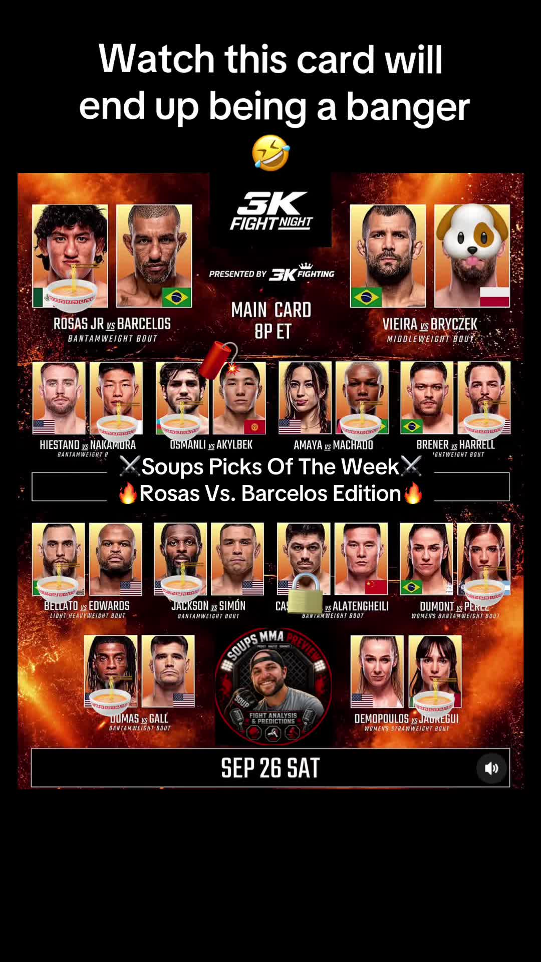 @🍜Soups MMA Preview 🍜