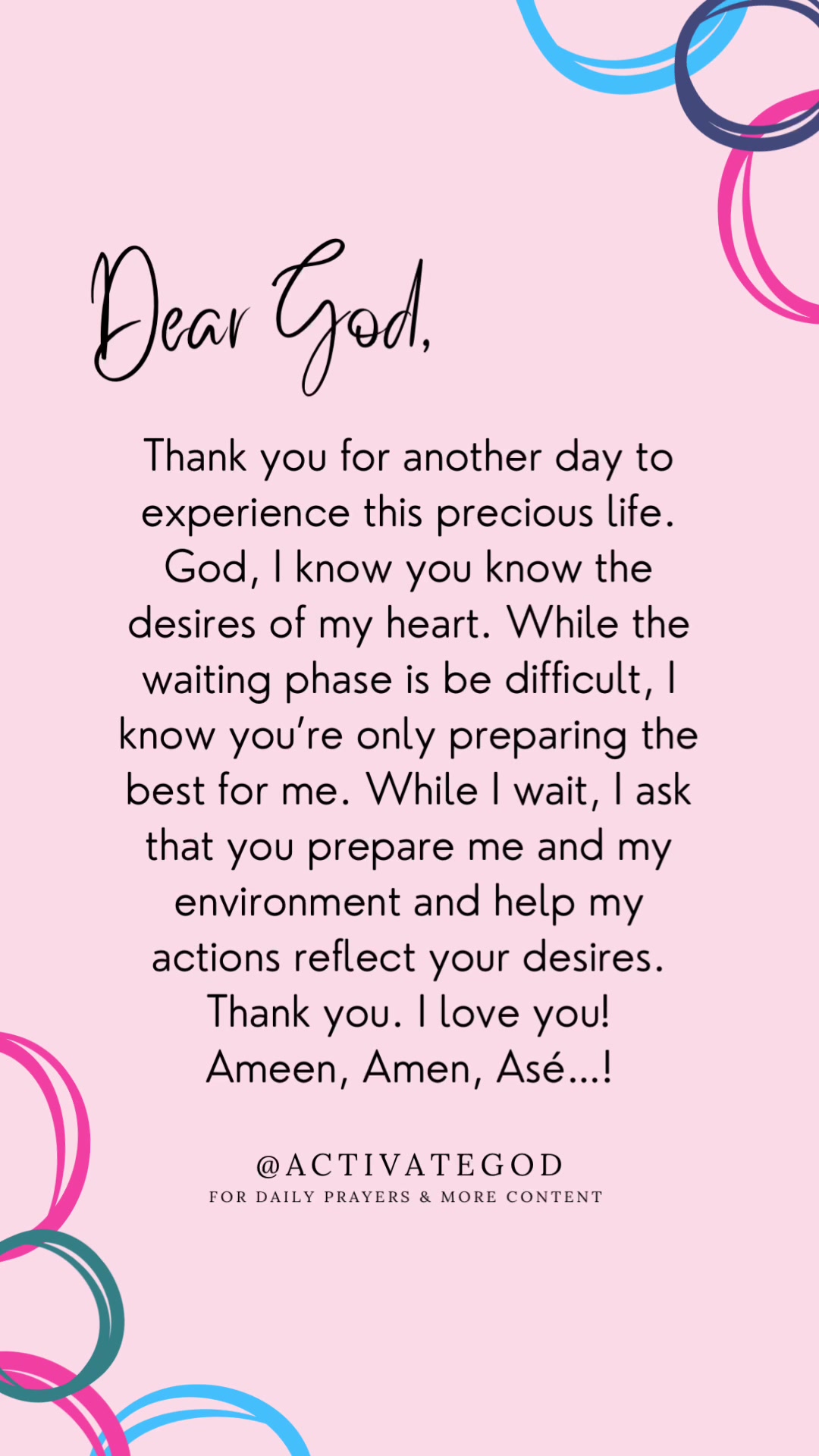 @Activate God