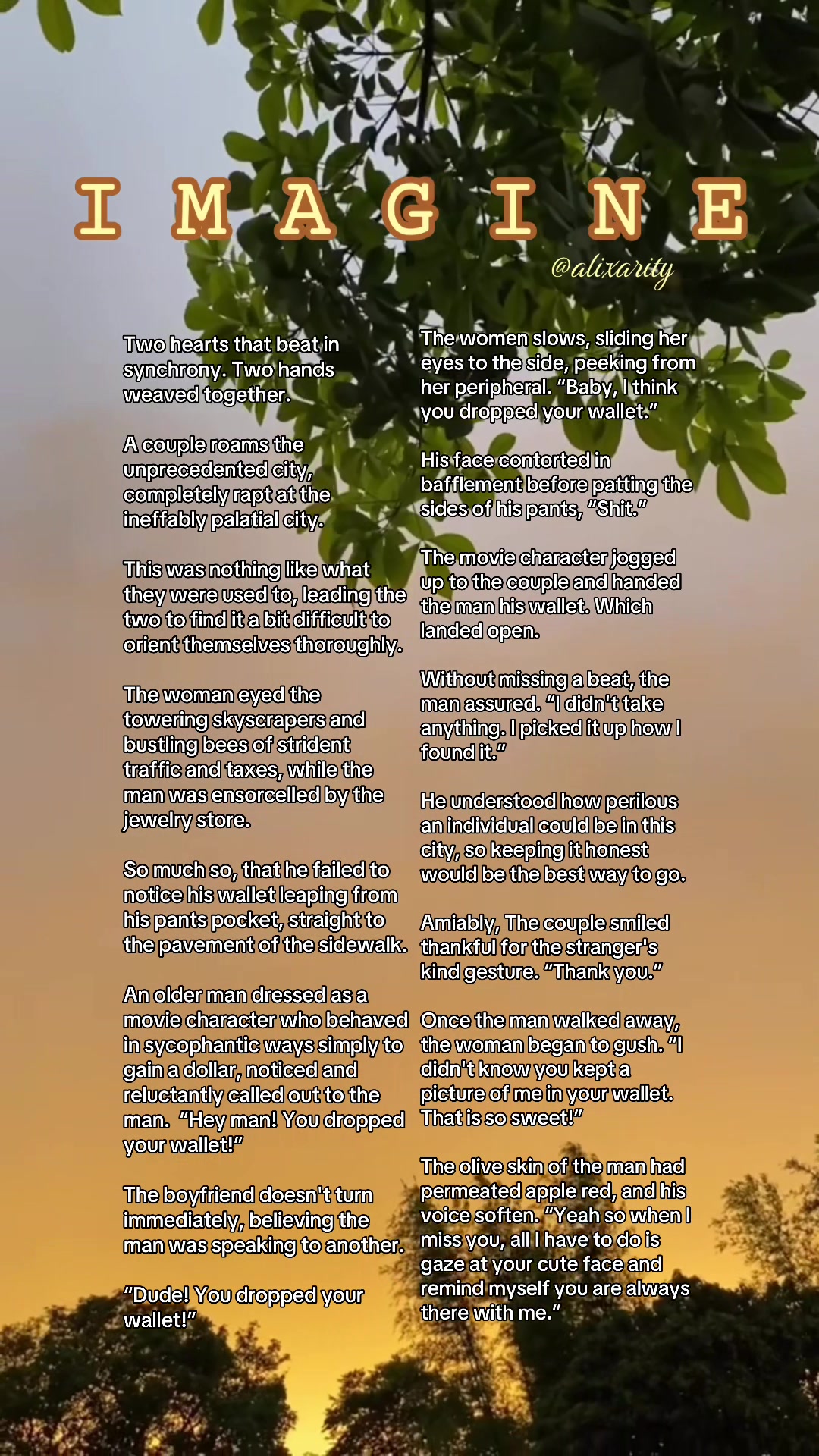 @𝐚𝐥𝐢𝐱𝐚𝐫𝐢𝐭𝐲🌼| Writer
