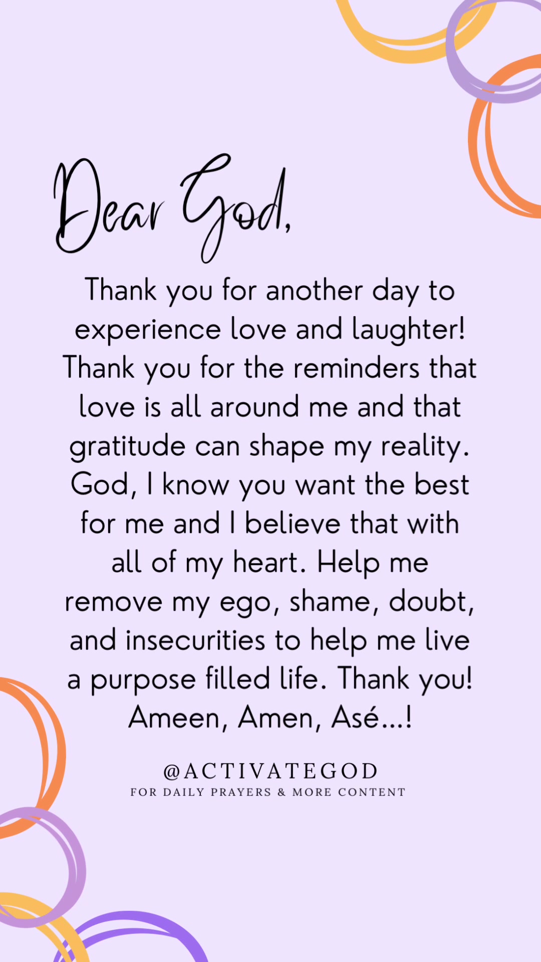 @Activate God