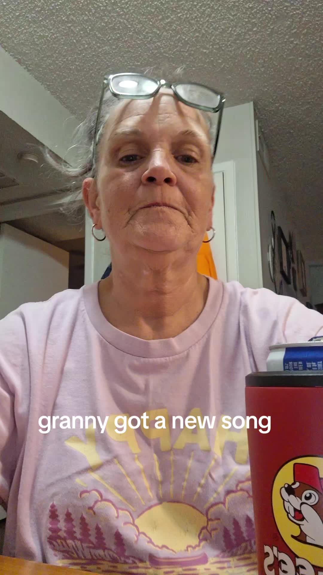 @granny at kitchen table 🎼🎵❌️