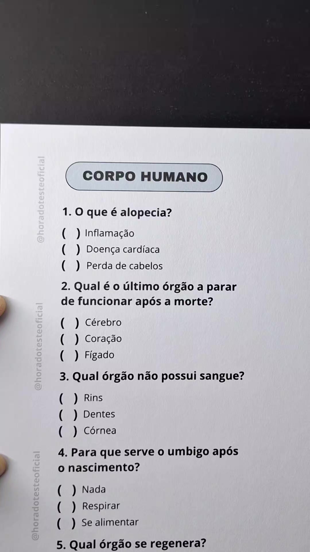 @Hora do Teste Oficial