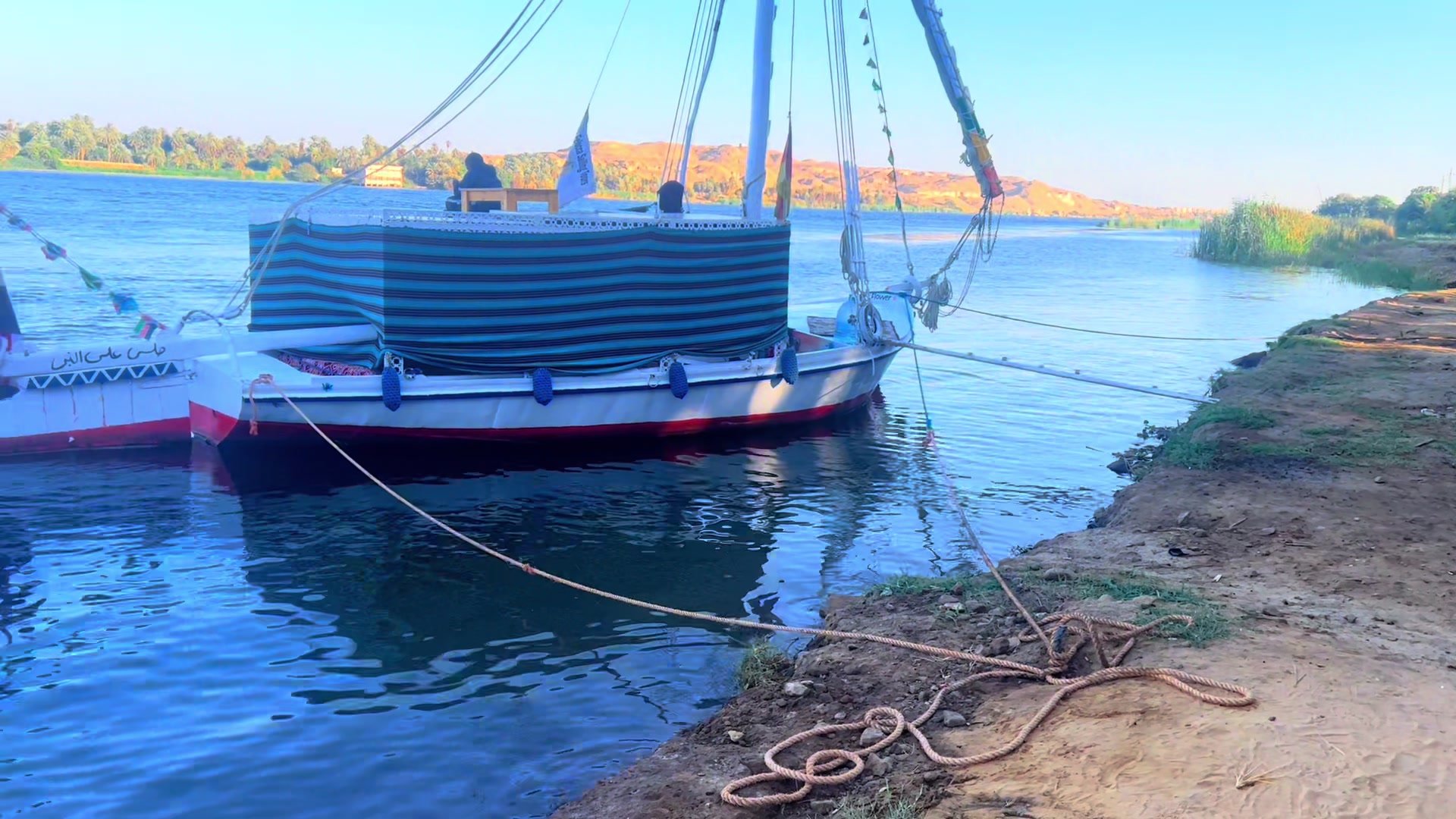 @Felucca on the Nile in Egypt,