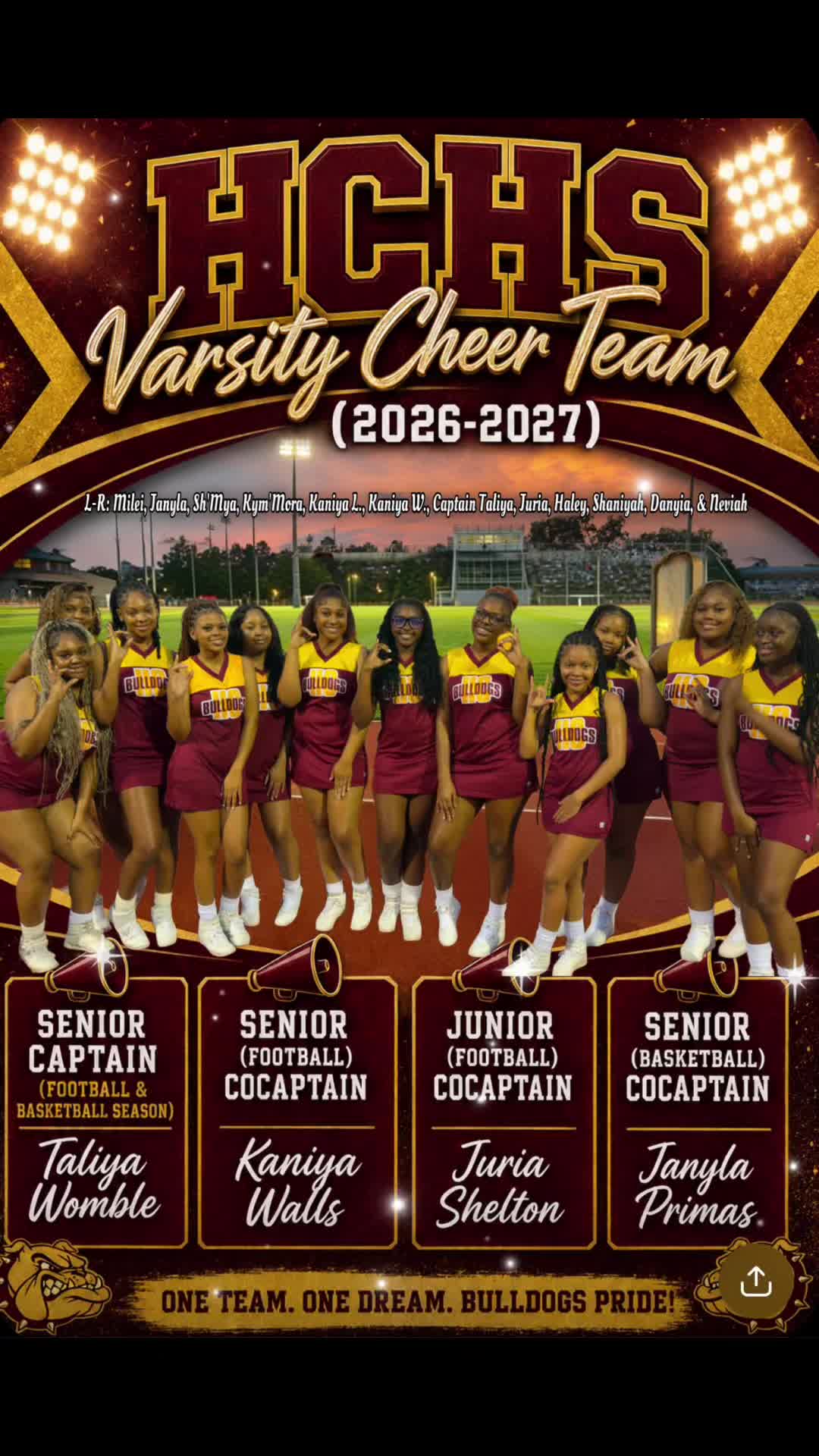 @HCHS Varsity Cheer Team