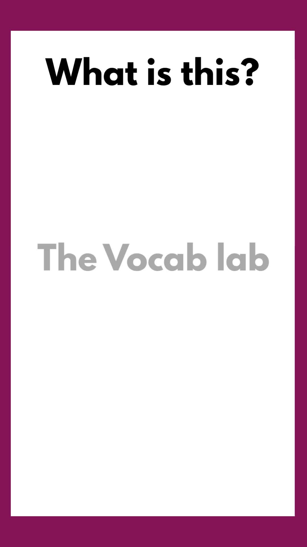 @The Vocab Lab