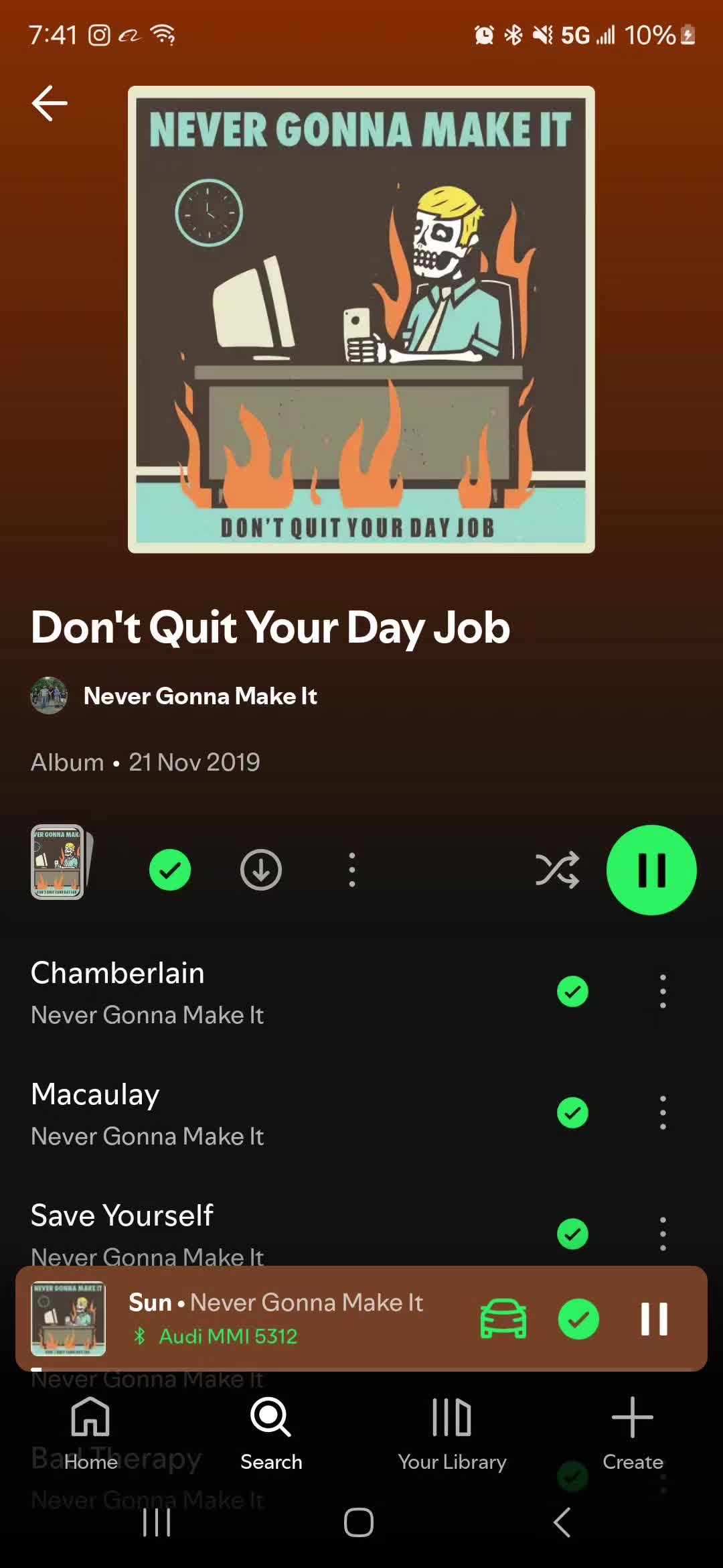 @nevergonnamakeitband