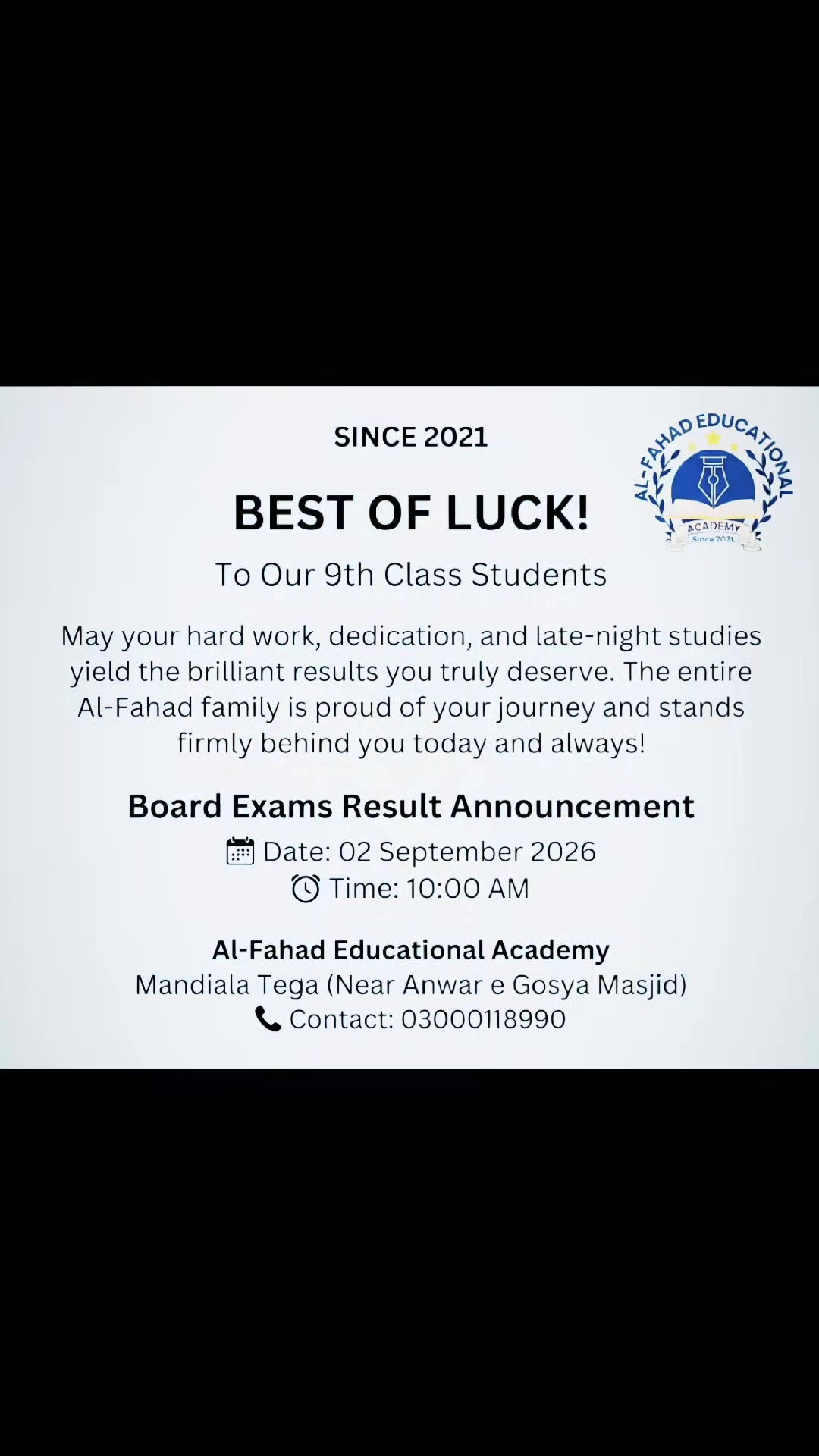 @Al-Fahad Academy Mandiala tega
