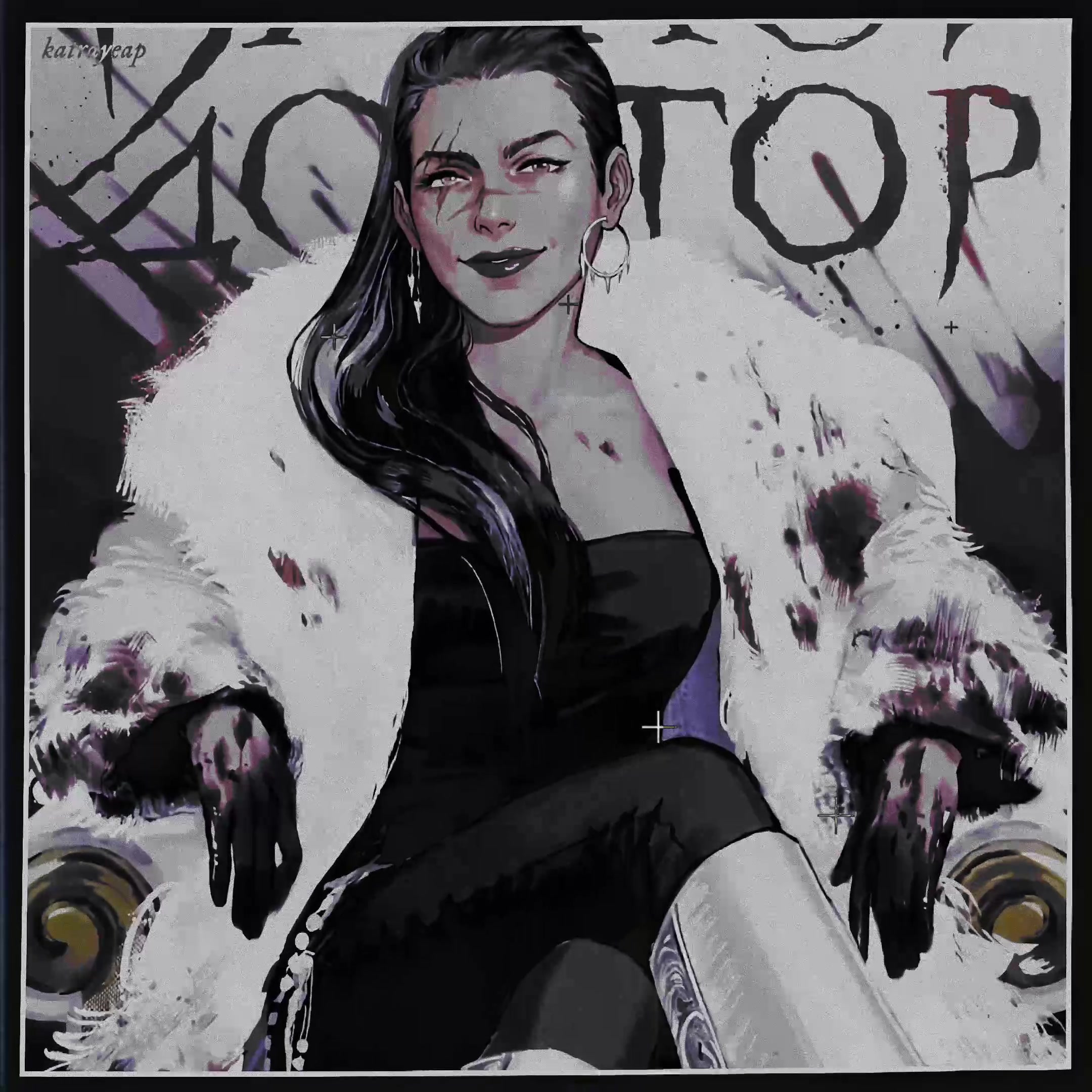 @ка́тра /&bull;᷅&bull;᷄\੭
