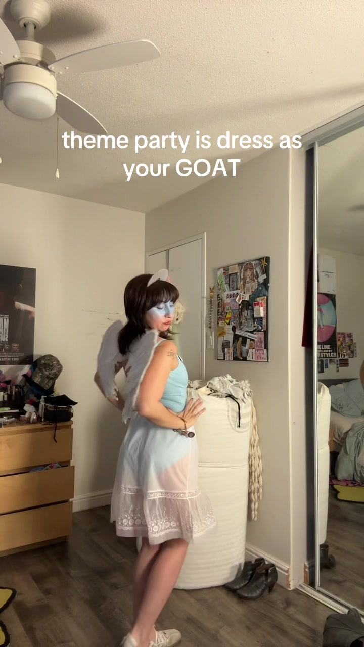 @girl with raccoon tail hat