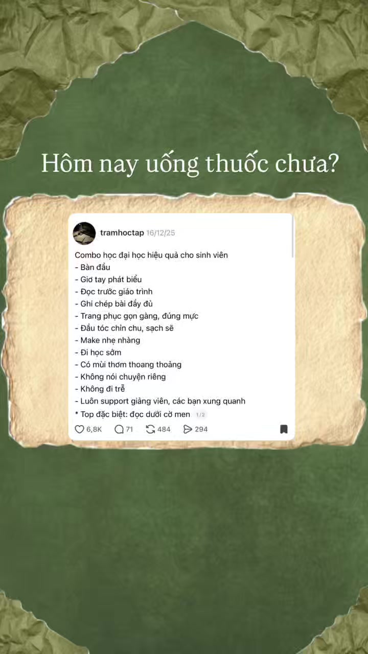 @Hôm nay uống thuốc chưa?