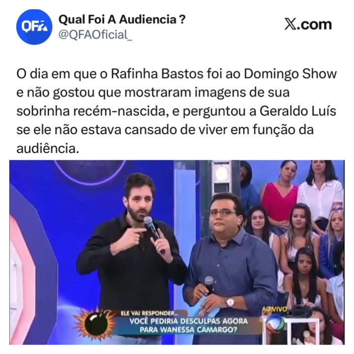 @Qual Foi a Audi&ecirc;ncia