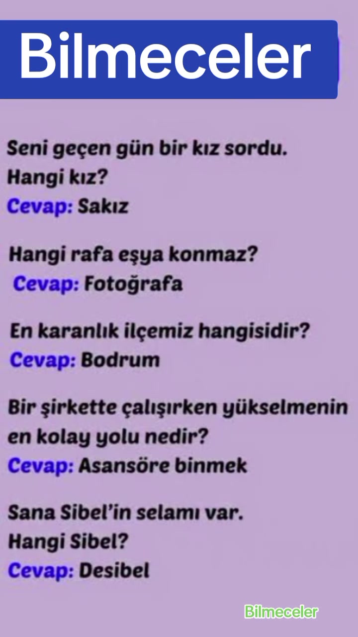 @Onur Çayğaracı 🌼Bilmeceler