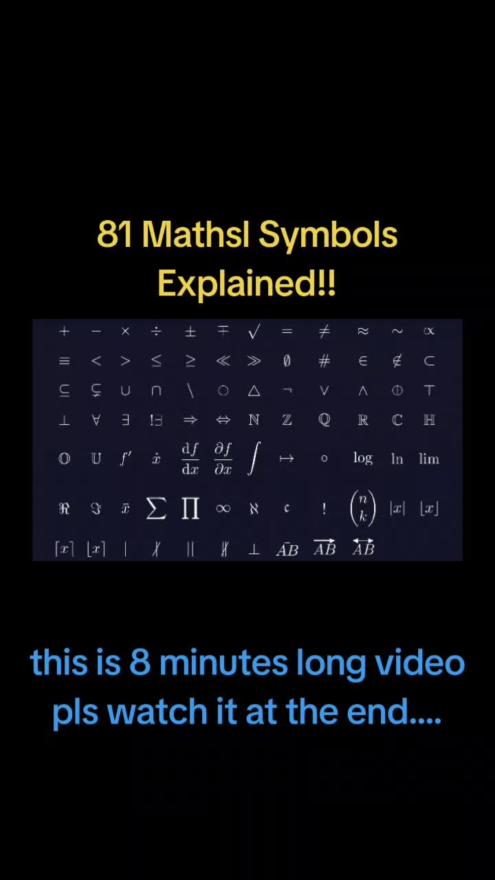 81 Math Symbols Explained #maths | Kingdom of Aquila(Centaura) (@apuila22)