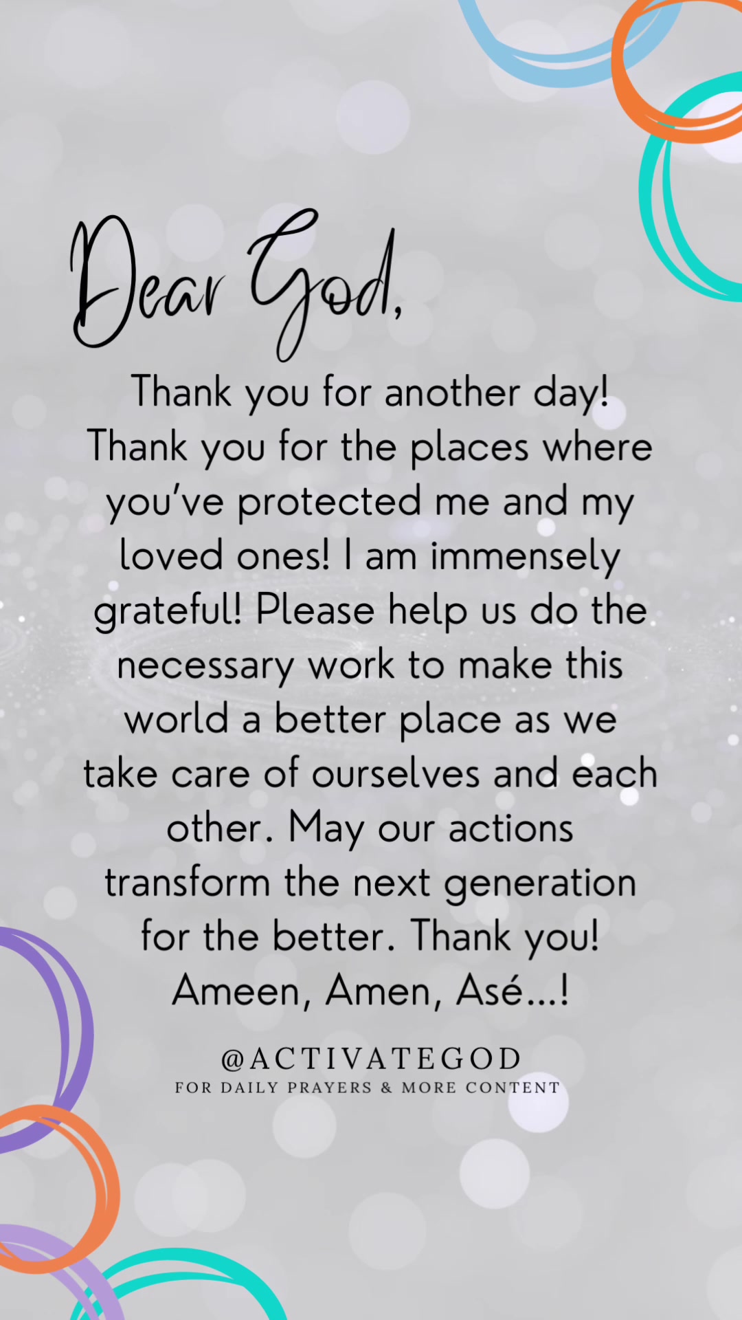 @Activate God
