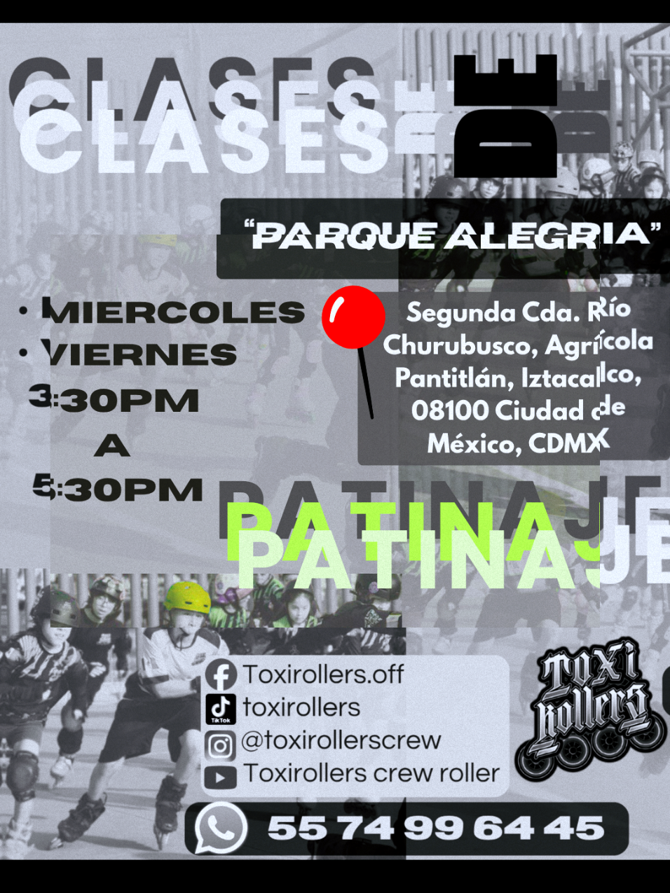 @escuela y equipo de patinaje