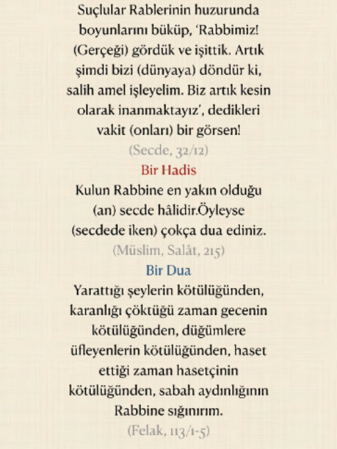 @Bir Ayet, Bir Hadis, Bir Dua