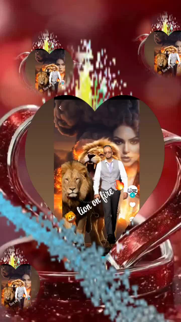 @✨️💥Lion💫On 💥Fire 🔥❤️🔥