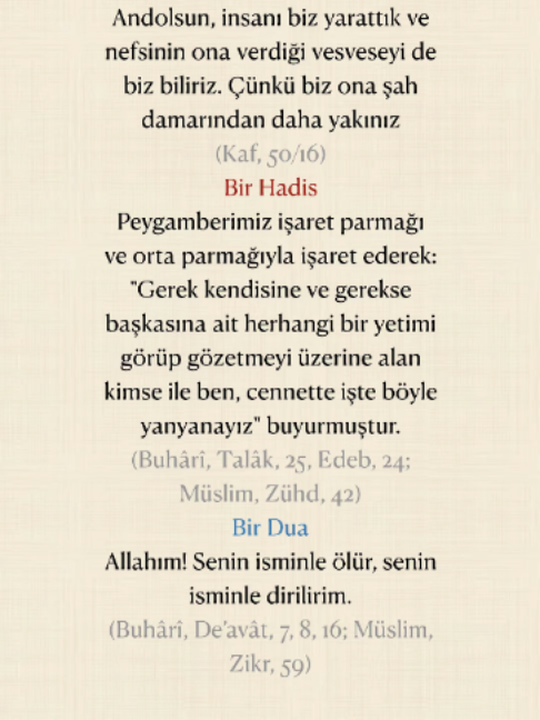 @Bir Ayet, Bir Hadis, Bir Dua