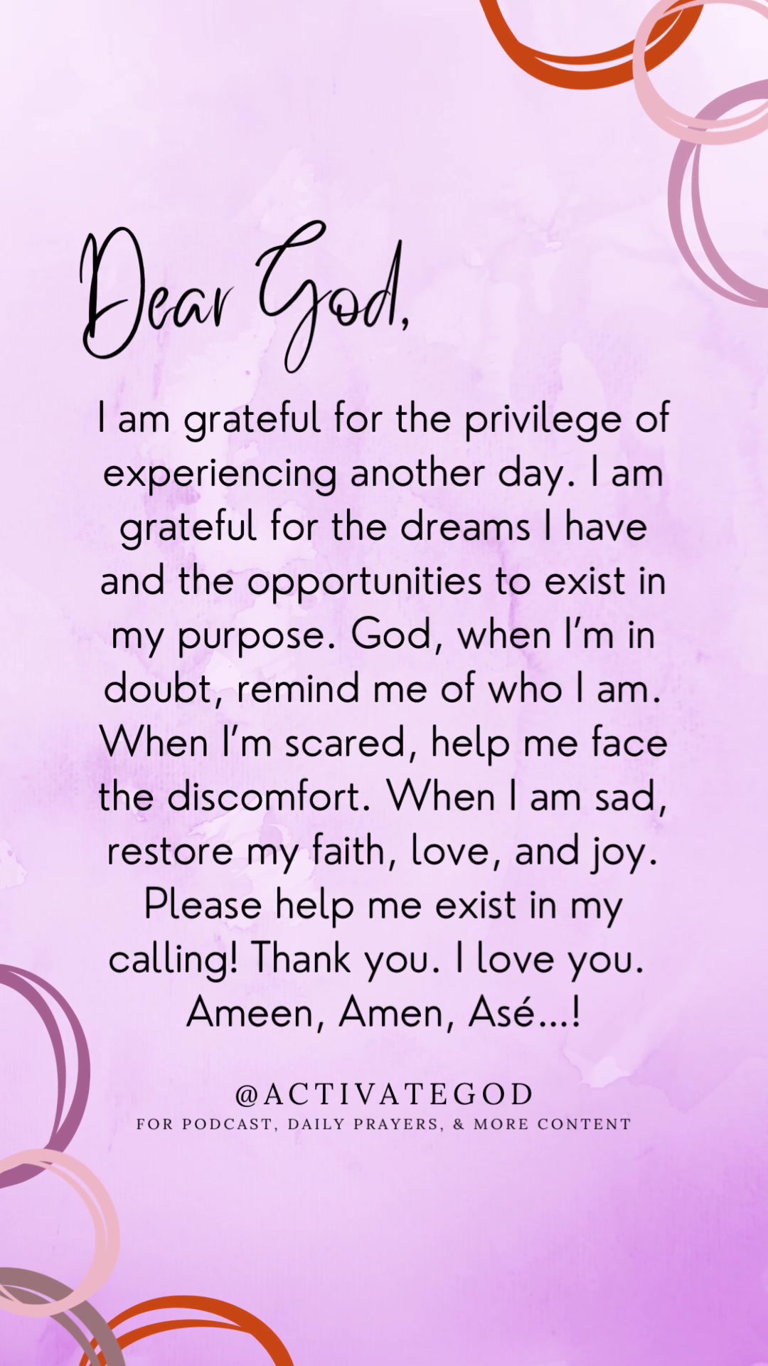 @Activate God