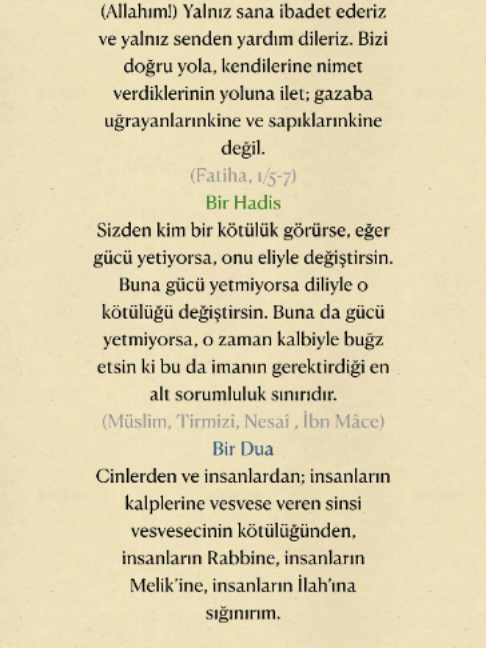 @Bir Ayet, Bir Hadis, Bir Dua