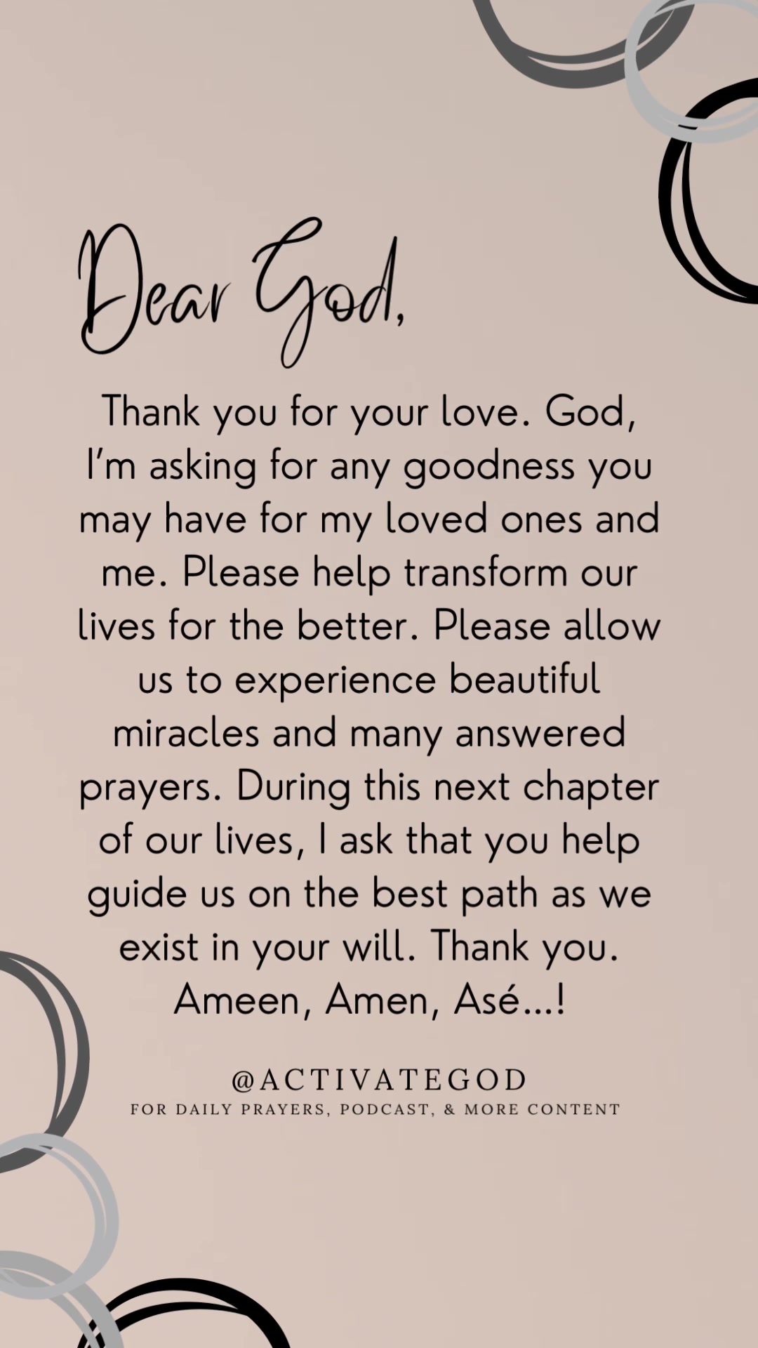 @Activate God