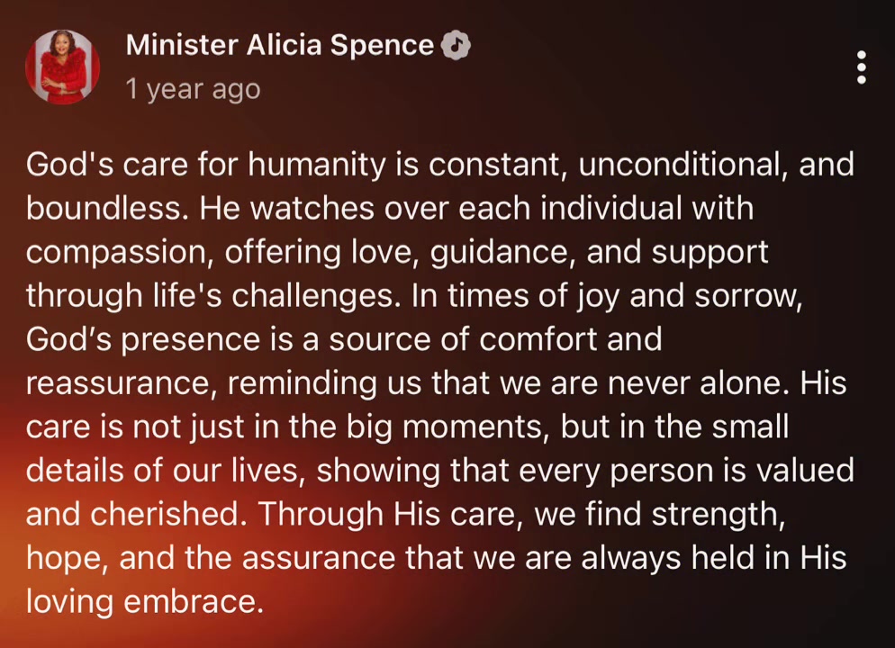 @Minister Alicia Spence