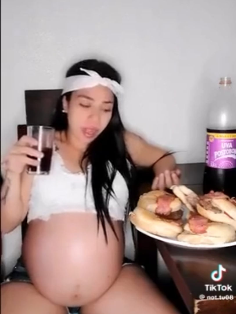 @Girl belly stuffed